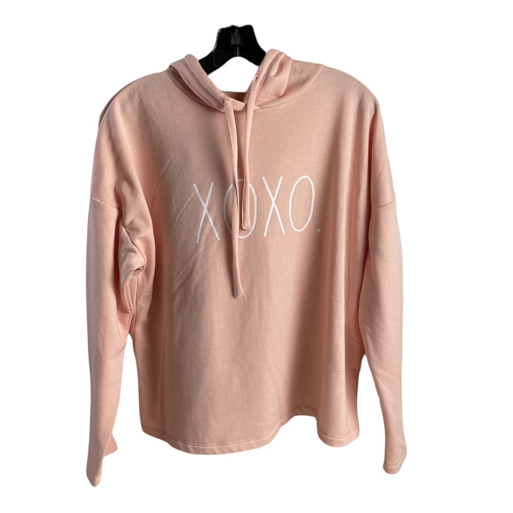 Women’s Rae Dunn Bliss Hoodie “XOXO” Blush Pink Size Small NWT
